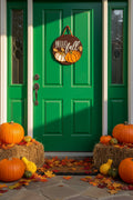 Hello Fall with Pumpkins Door Hanger