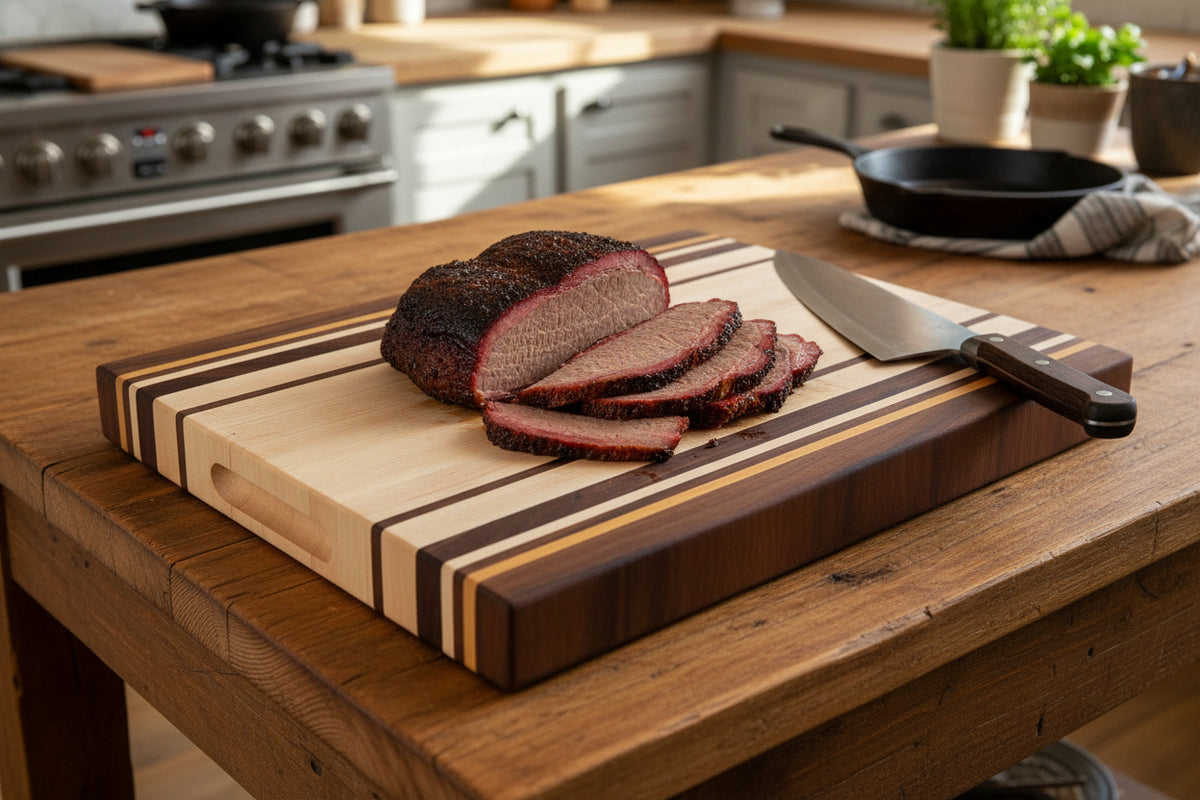 Large Food Prep Walnut/Maple/Canary Wood  Board