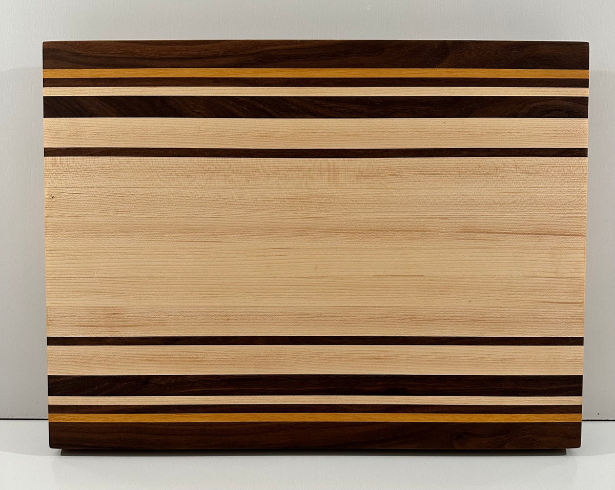 Large Food Prep Walnut/Maple/Padauk Wood Board