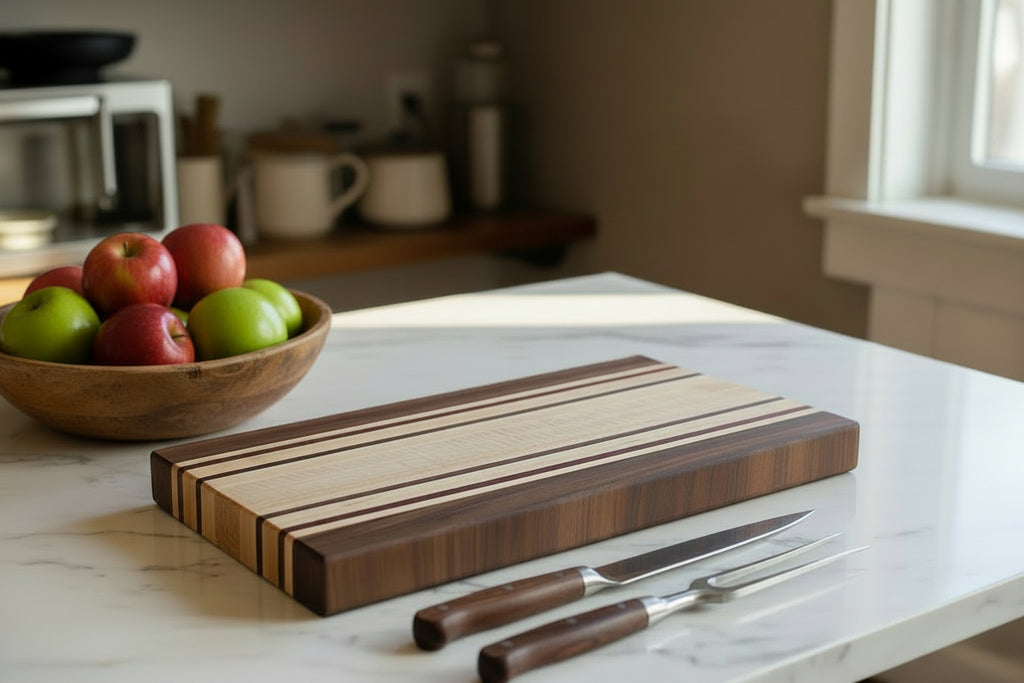 Large Food Prep Walnut/Maple/Padauk Wood Board