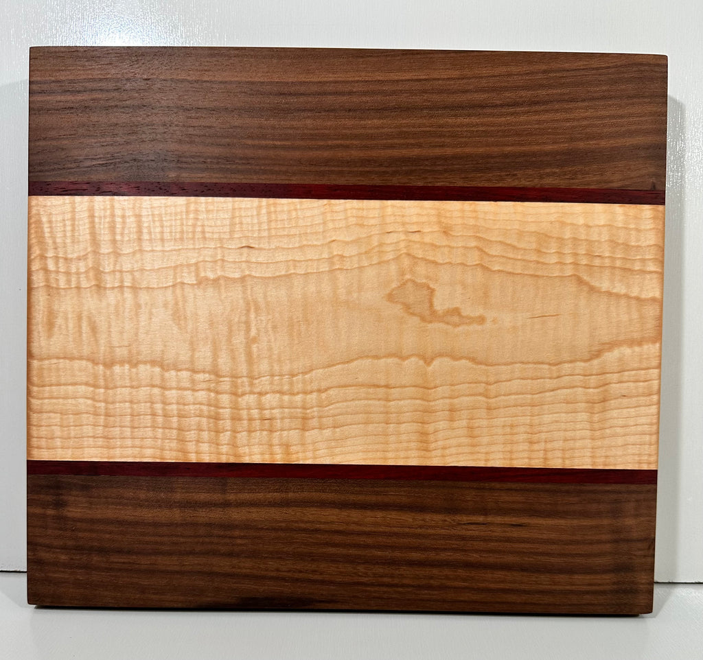 Medium Food Prep Cutting Walnut/Maple/Padauk Wood Board