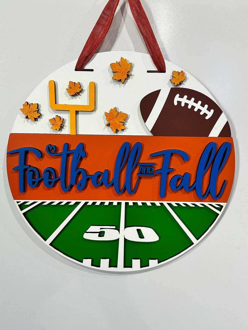 Football and Fall Door Hanger