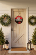 Merry Christmas Buffalo Plaid Door Hanger